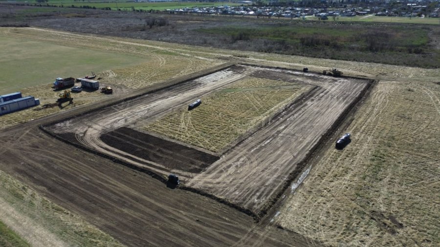 VISTA AEREA. El escenario de esta primera semana de los trabajos.