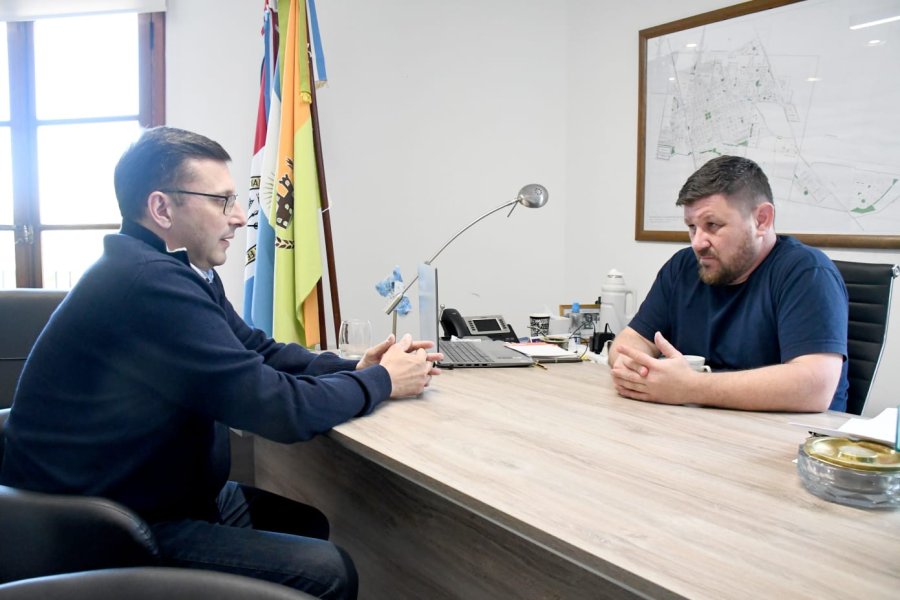 REUNIÓN. Mársico con Pinotti en Sunchales.