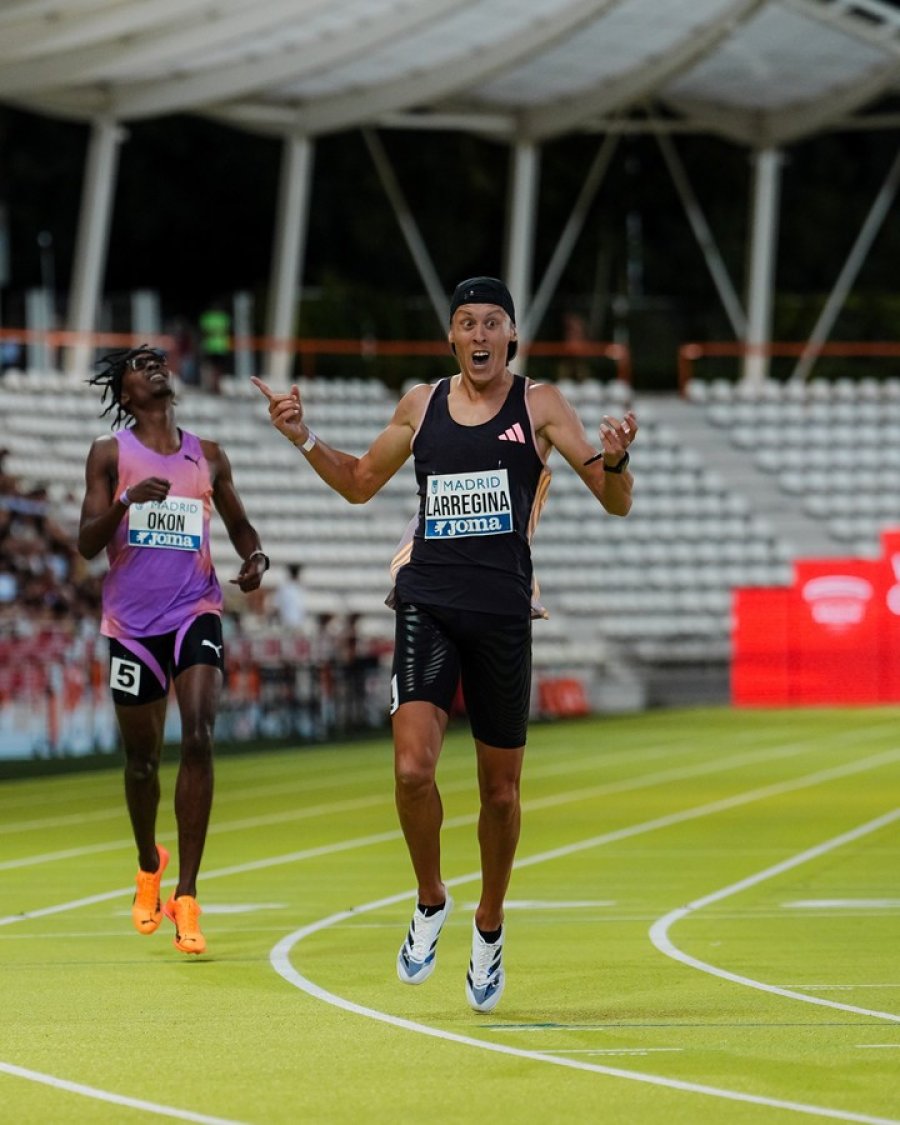 GRAN MOMENTO. Larregina luego del triunfo.