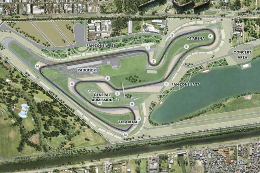 El diseño del nuevo circuito porteño que recibirá a MotoGP en 2027.