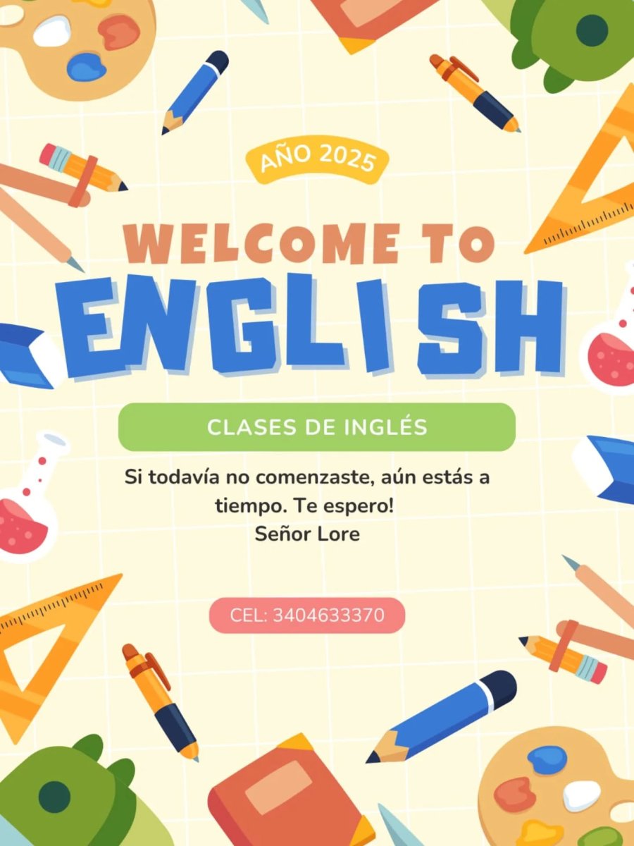 Convocatoria para el taller de inglés.