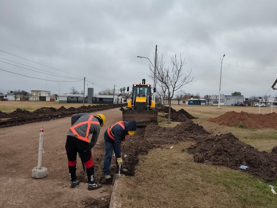Operarios en plena labor.