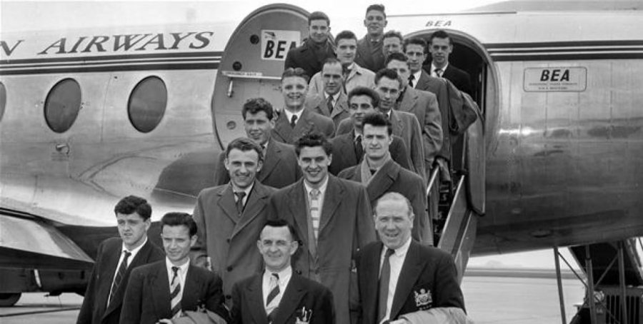Integrantes de la comitiva del avi&oacute;n siniestrado el 6 de febrero de 1958.