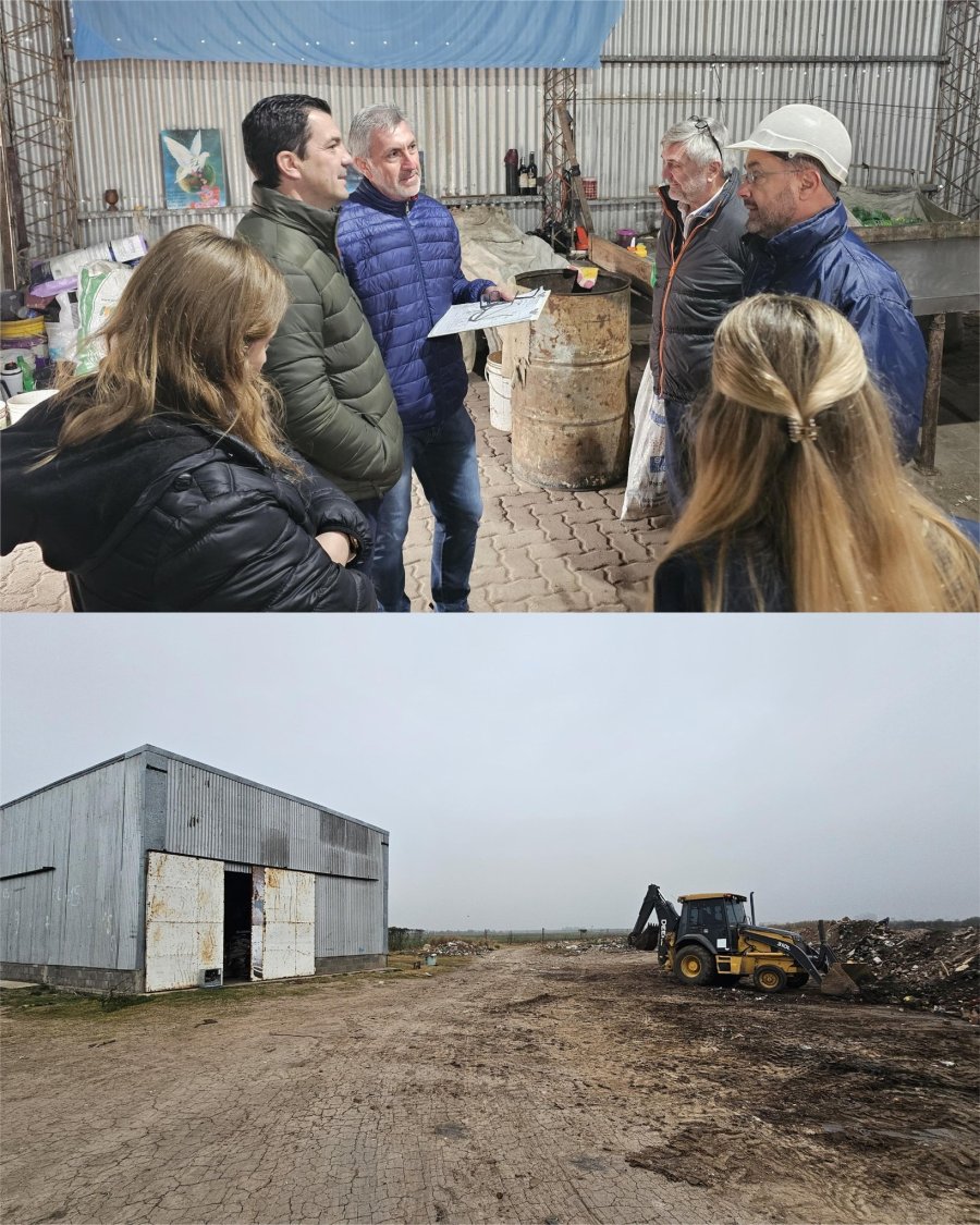 RECORRIDA. El Presidente Comunal y colaboradores visitó la obra.