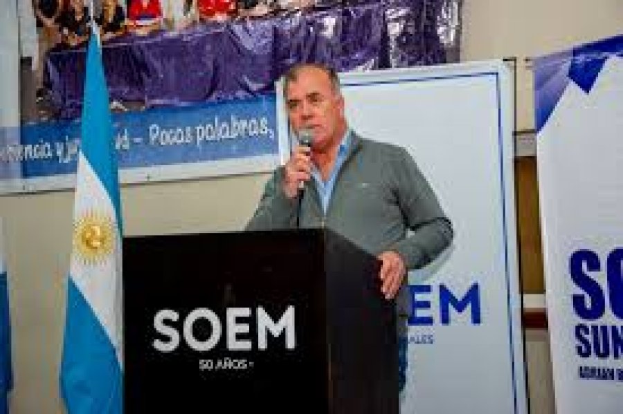 Adrián Bertolini, titular del Sindicato de Obreros y Empleados Municipales.