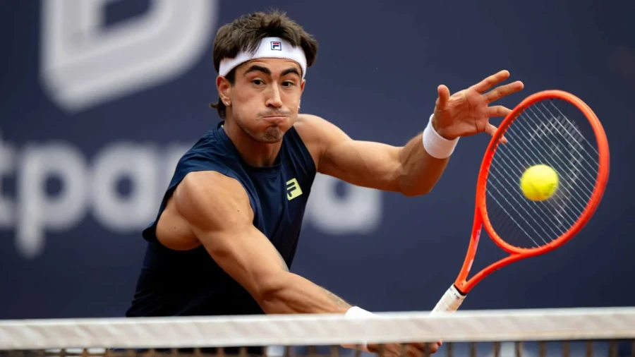 Francisco Comesaña, durante su triunfo en la primera ronda del Masters de Toronto.