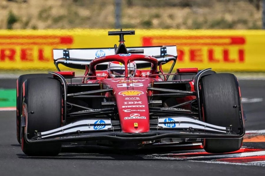 Charles Leclerc sorprendió al conseguir la pole en Hungría.