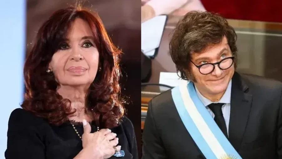 Cristina Kirchner y Javier Milei.
