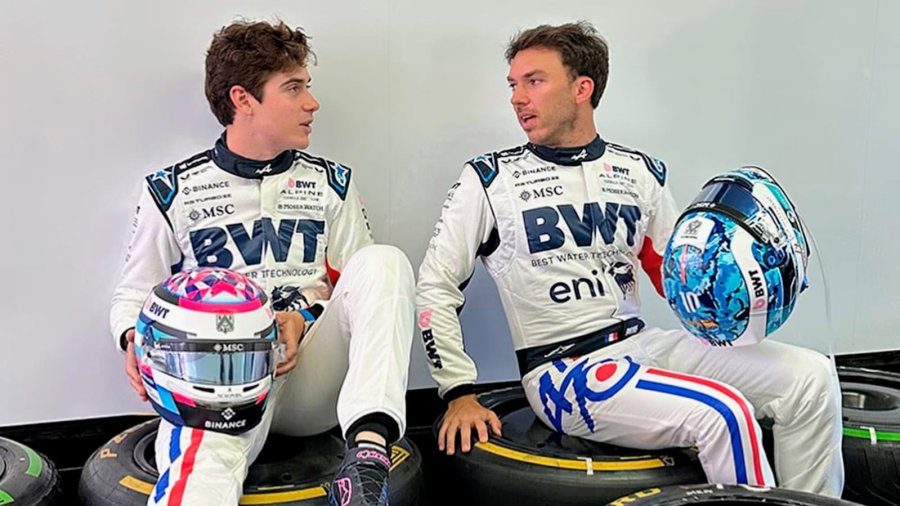 Franco Colapinto y Pierre Gasly, compañeros en el equipo francés.