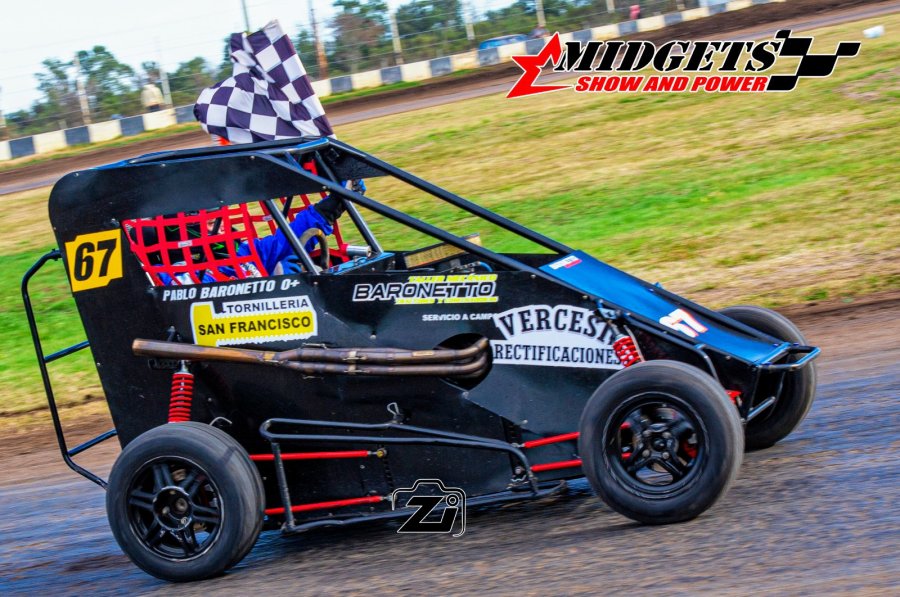 Pablo Baronetto ganó su primera carrera en el Midgets Show and Power.