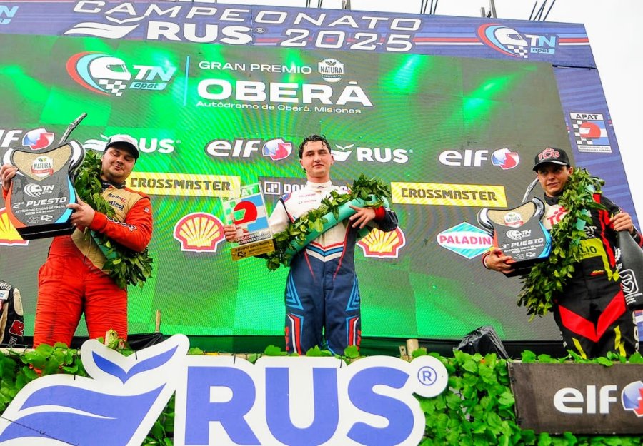 Alejo Cravero (2°), Santino Balerini (1°) e Iñaki Beitía (3°).