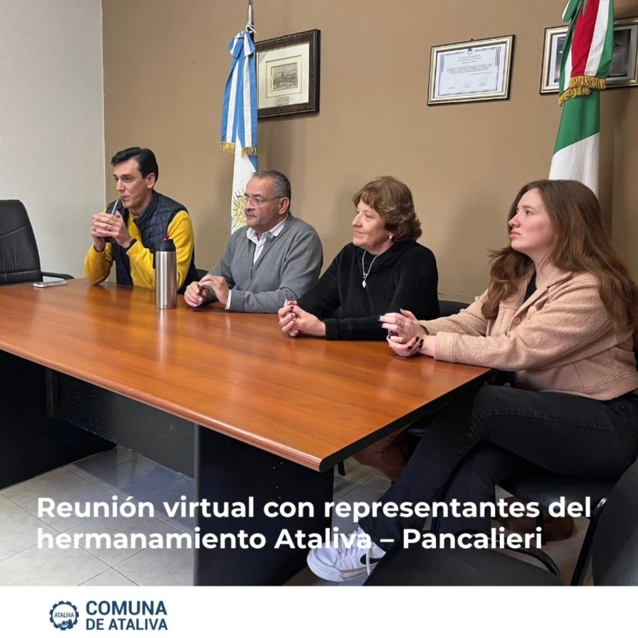 Los atalivenses durante el encuentro con los hermanos italianos.