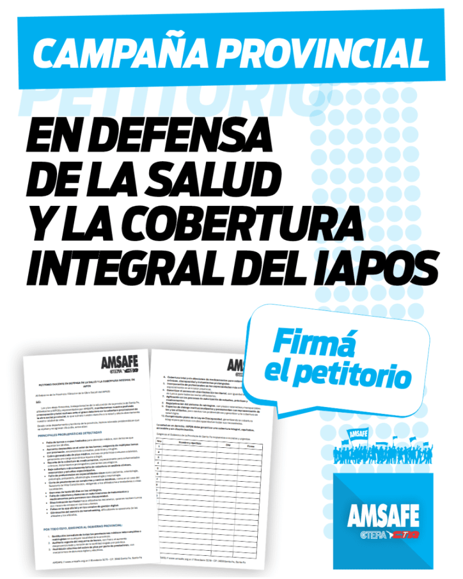 RECLAMOS. El gremio de los docentes públicos santefesinos exige respuestas sobre la cobertura de la deficitaria obra social de la provincia.