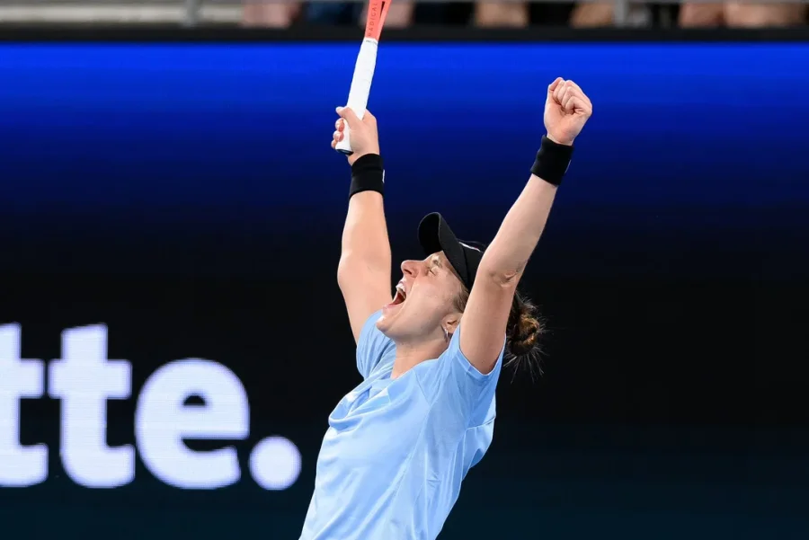 Nadia Podoroska festeja su último triunfo, en diciembre de 2024.