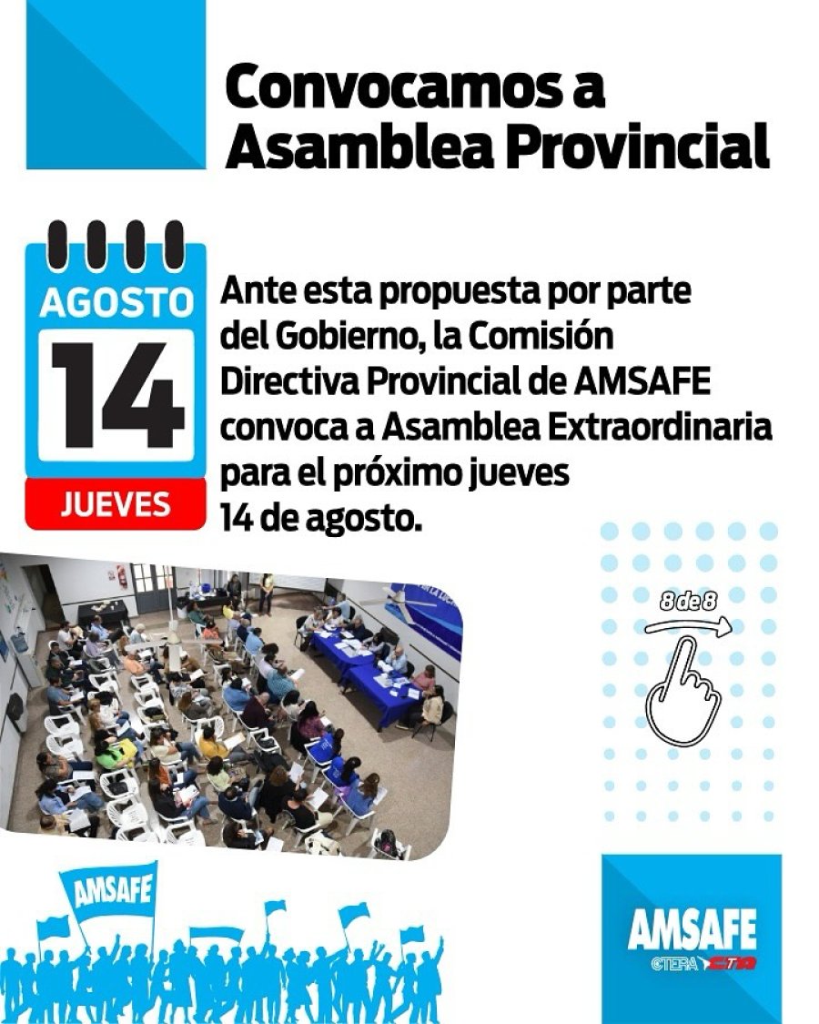 ¿SE VIENE OTRO RECHAZO? Los gremios docentes definen el jueves en la Asamblea si aceptan o no la oferta salarial del gobierno provincial.