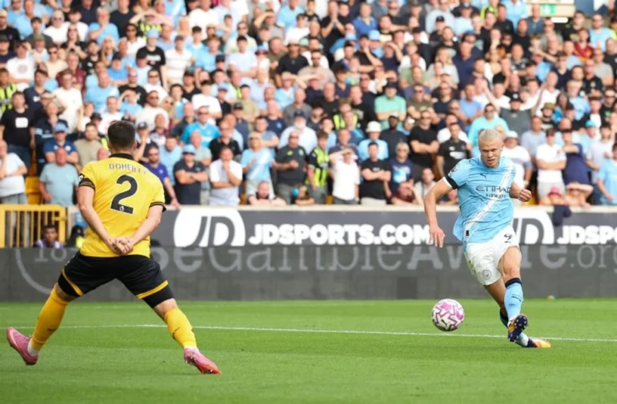 GOLEADOR. Haaland anotó un doblete.