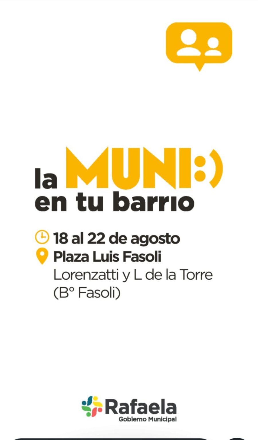 "La Muni en tu barrio" se encuentra en el barrio Fasoli.