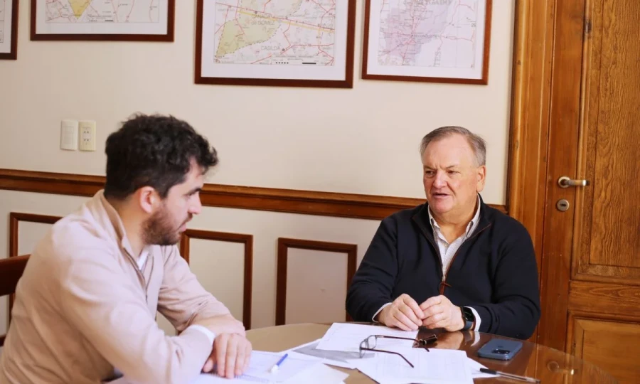 Federico Carballeira y Felipe Michlig durante el encuentro.