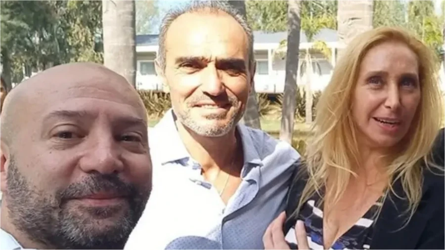 Diego Spagnuolo, Lule Menem y Karina Milei.