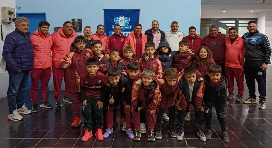 Un momento de la visita riverplatense.