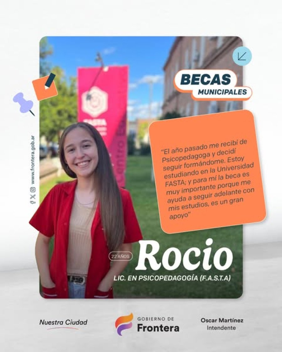 una de las jóvenes becarias.