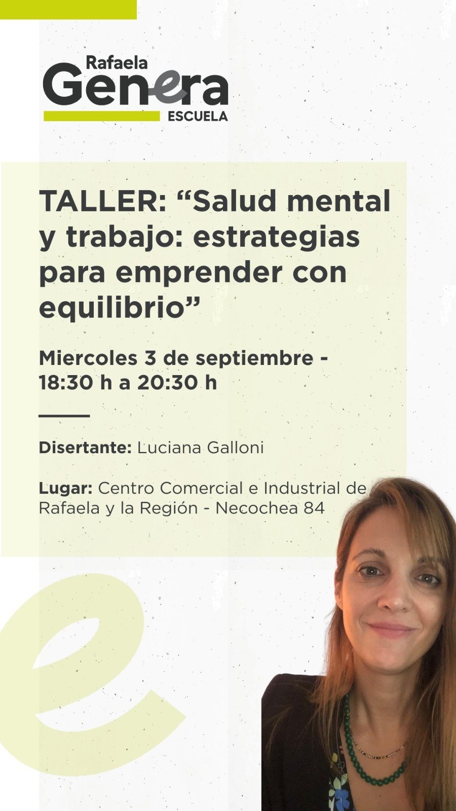 Taller "Salud mental y trabajo: estrategias para emprender con equilibrio".