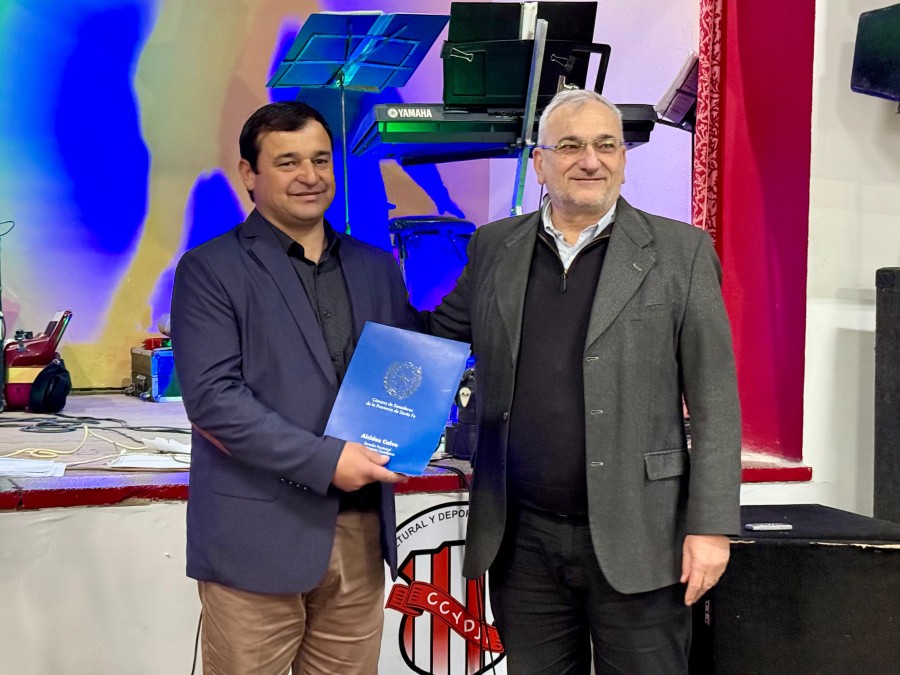 Sergio Ramos y Alcides Calvo durante la celebración.