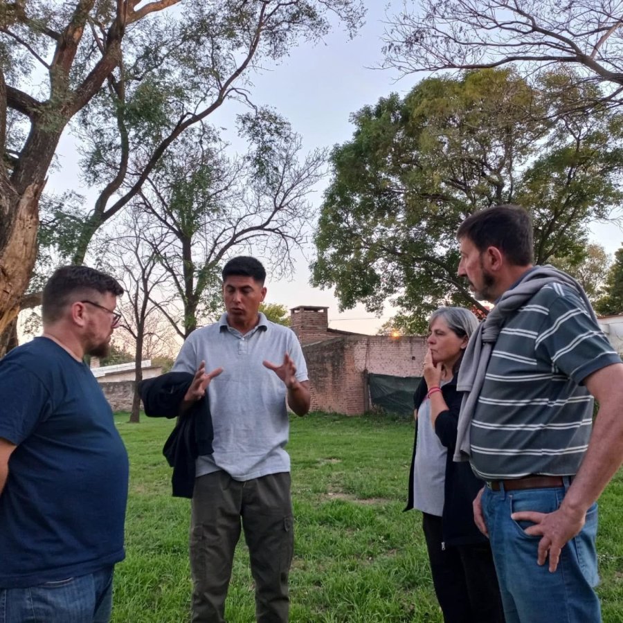 Un momento de la visita al barrio.