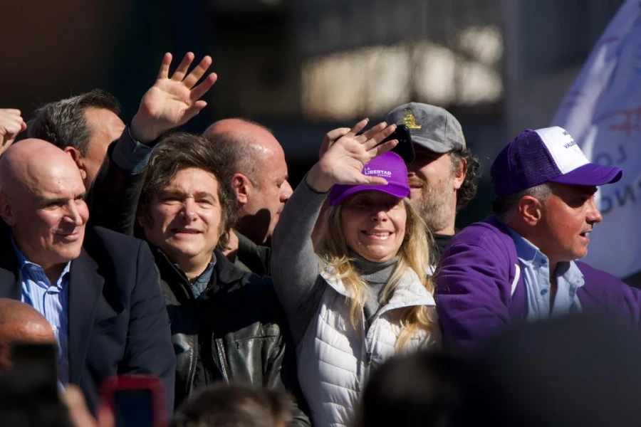 Javier Milei y Karina.