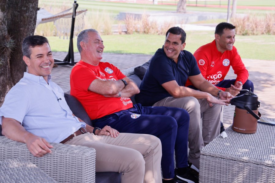 El rafaelino tuvo la visita del presidente Peña, de Paraguay, en el último entrenamiento.