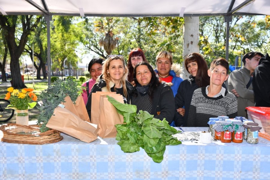 Uno de los stands que ayer vendieron sus productos.