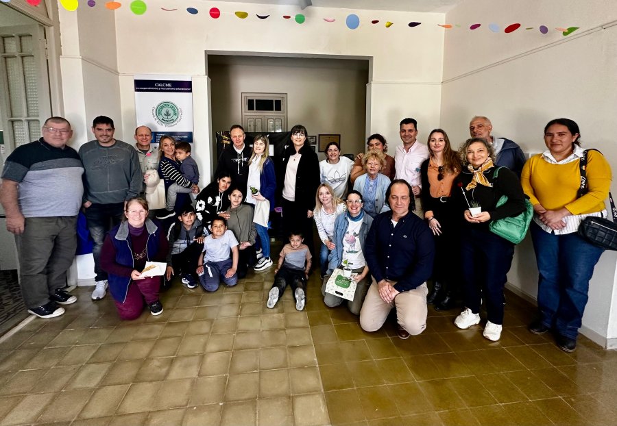 Protagonistas de la charla sobre educación ambiental.