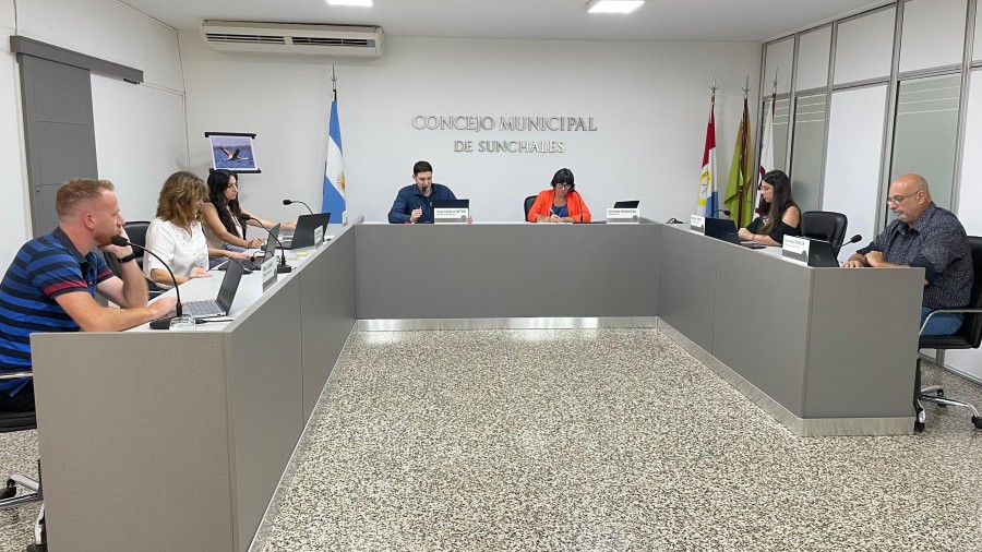 Una de las sesiones ordinarias del Concejo sunchalense.