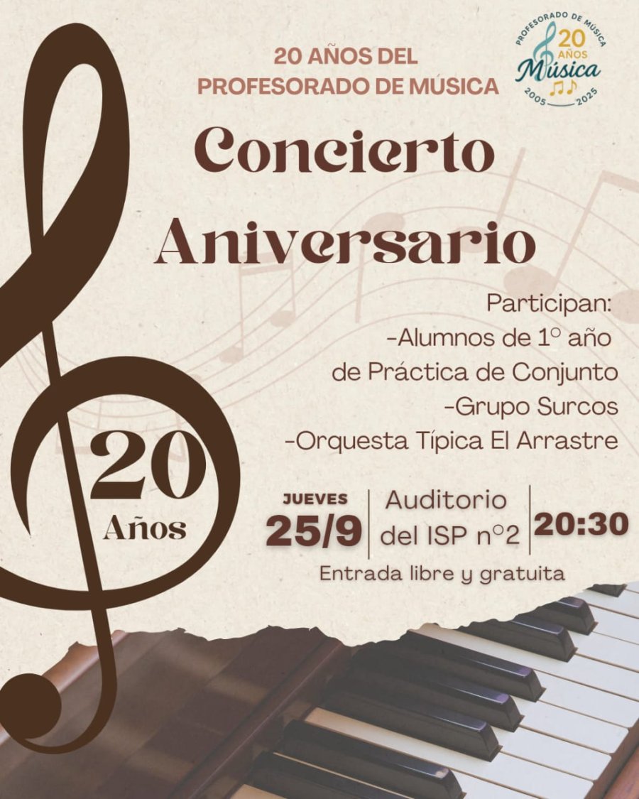 20 años del Profesorado de Música.