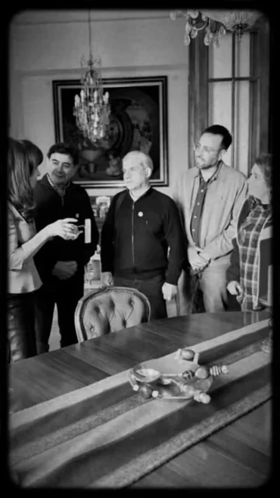 Cristina con ex combatientes de Malvinas.