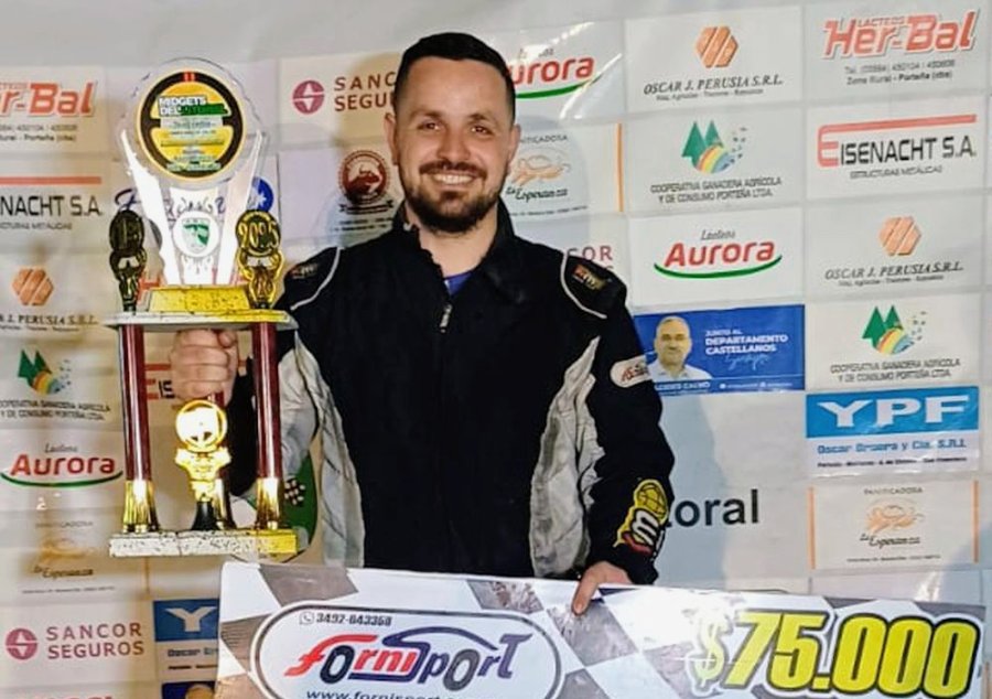 Agustín Bonomo venció en la tercera del Midgets del Litoral.