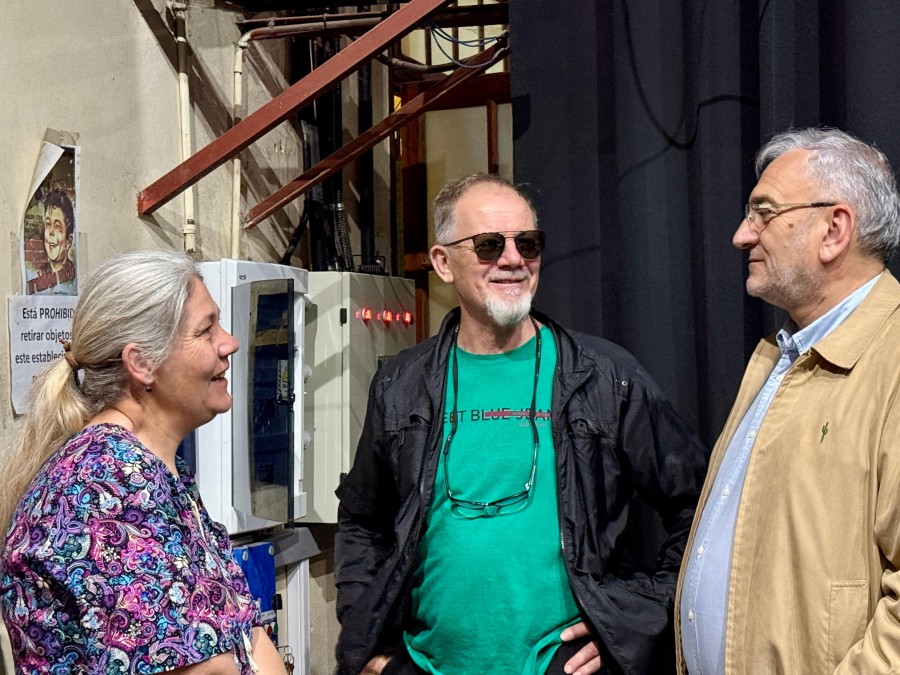 Cristina Bertone, Norberto Bertoni y Alcides Calvo.