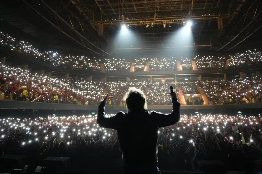 Milei en su rol de showman. (PRENSA LLA)