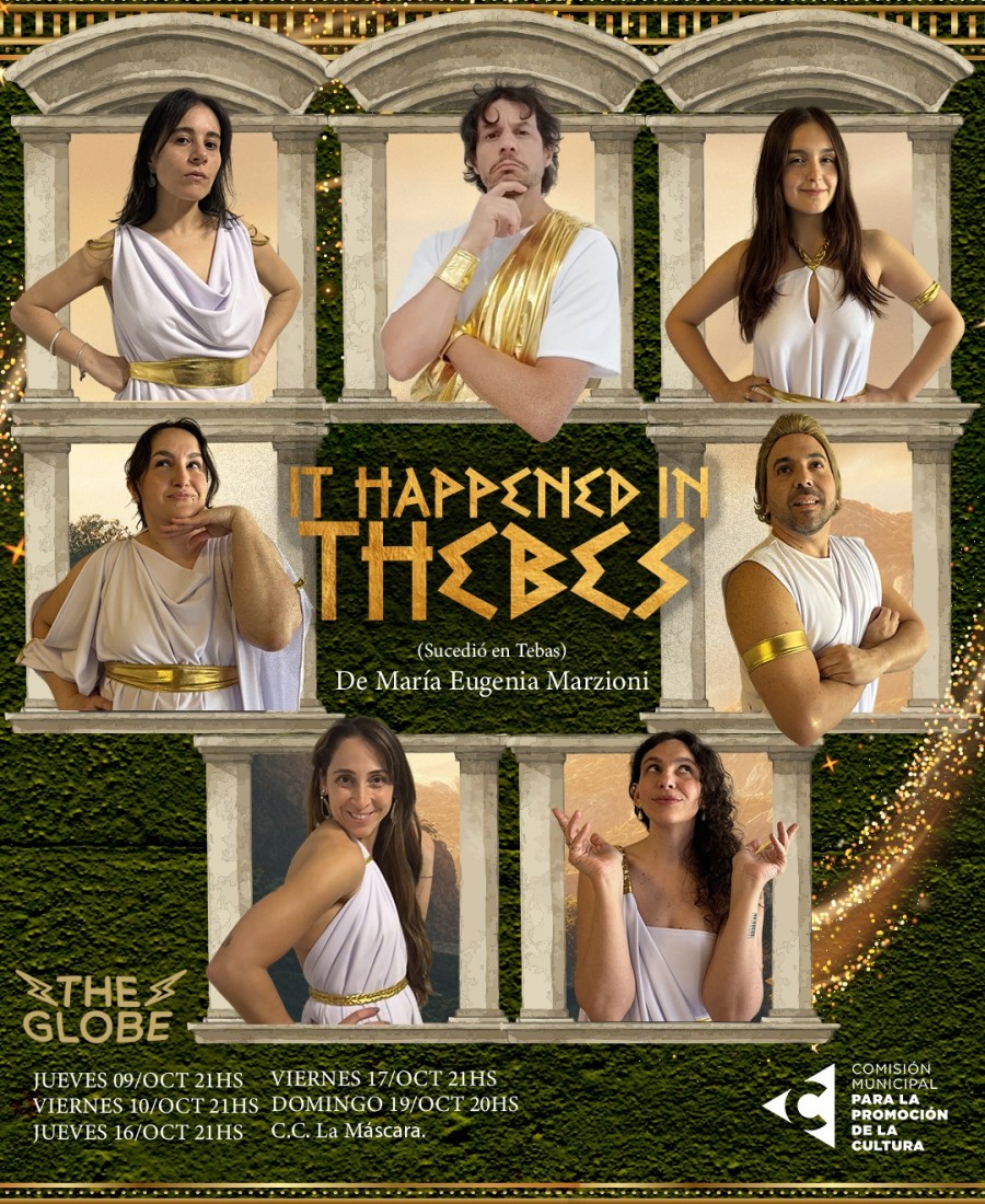 Último estreno del grupo de teatro The Globe, “It happened in Thebes – Sucedió en Tebas”.