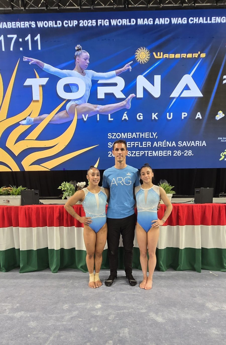 DE SELECCION. Lucía González, Víctor Ingaramo y Emilia Acosta.