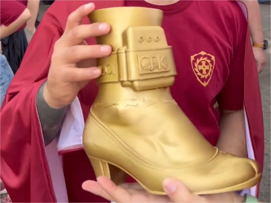 La tobillera de Cristina Kirchner.