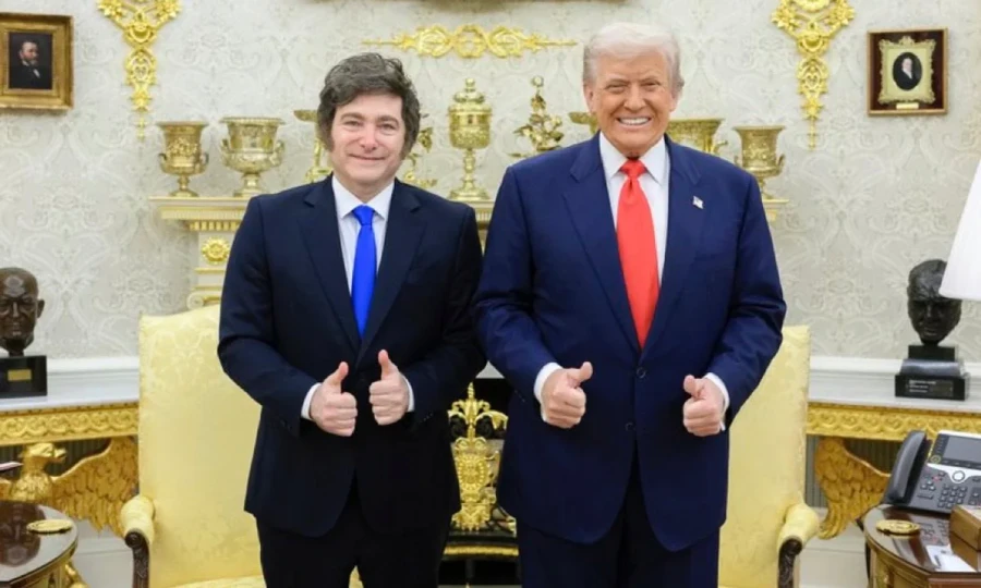 Javier Milei y su par de Estados Unidos Donald Trump.