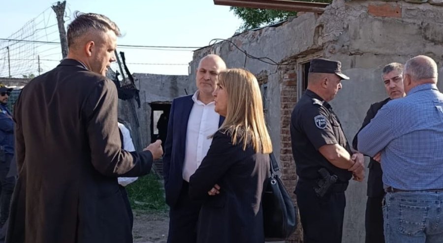 Autoridades del Ministerio de Seguridad y Justicia y del MPA en Frontera.