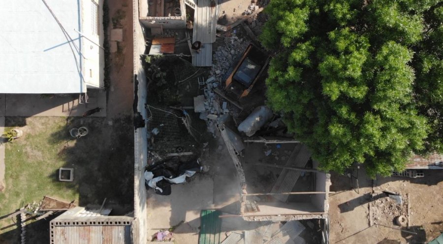 Una vista a&eacute;rea del lugar de la intervenci&oacute;n judicial. (MPA)