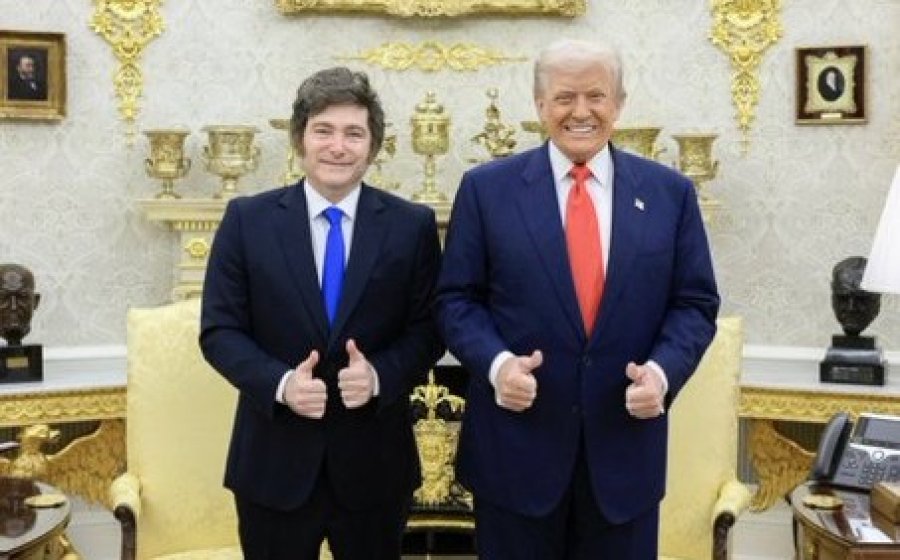 CUMBRE. Javier Milei y Donald Trump, en la Casa Blanca.