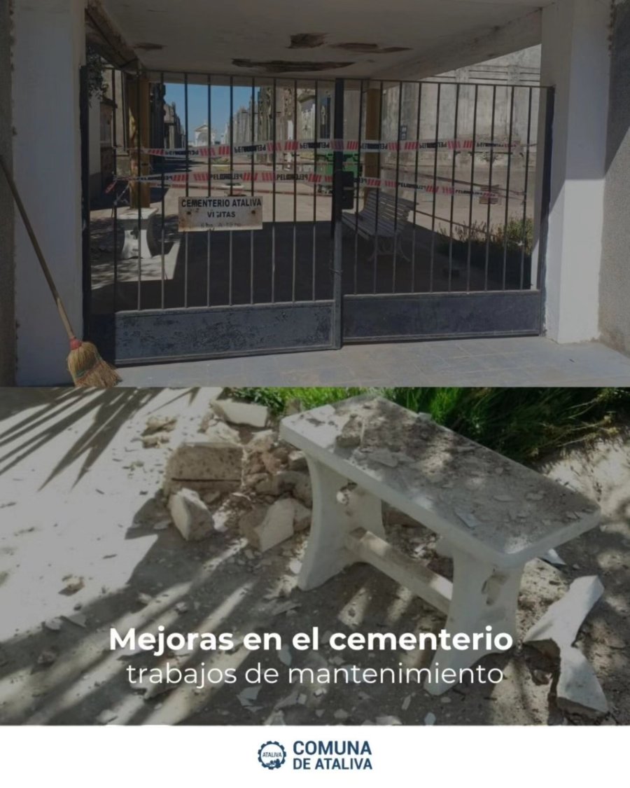 Los trabajos fueron iniciados en el acceso principal.