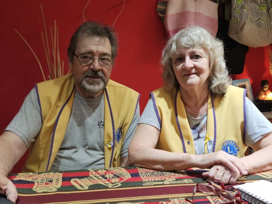 Víctor Arnodo y Gladis Kaiser, del Club de Leones de Rafaela.