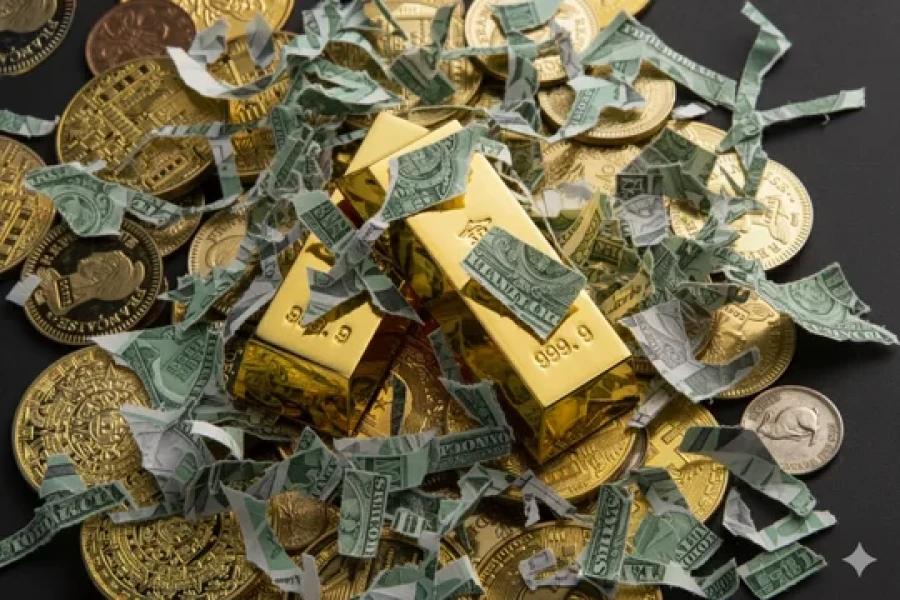 El oro supera al d&oacute;lar.