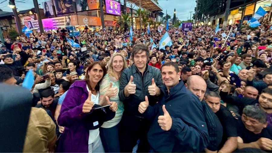 CIERRE DE CAMPAÑA. Javier Milei retomó su gira por el interior.