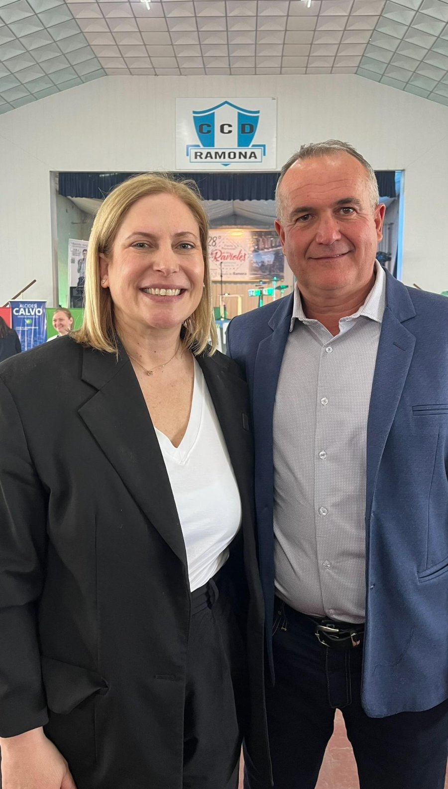 JUNTOS. El concejal Ceferino Mondino y la vicegobernadora Gisela Scaglia.